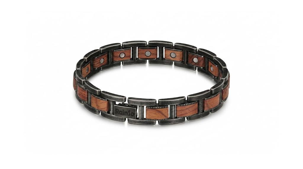 Wood-grain magnetic bracelet style