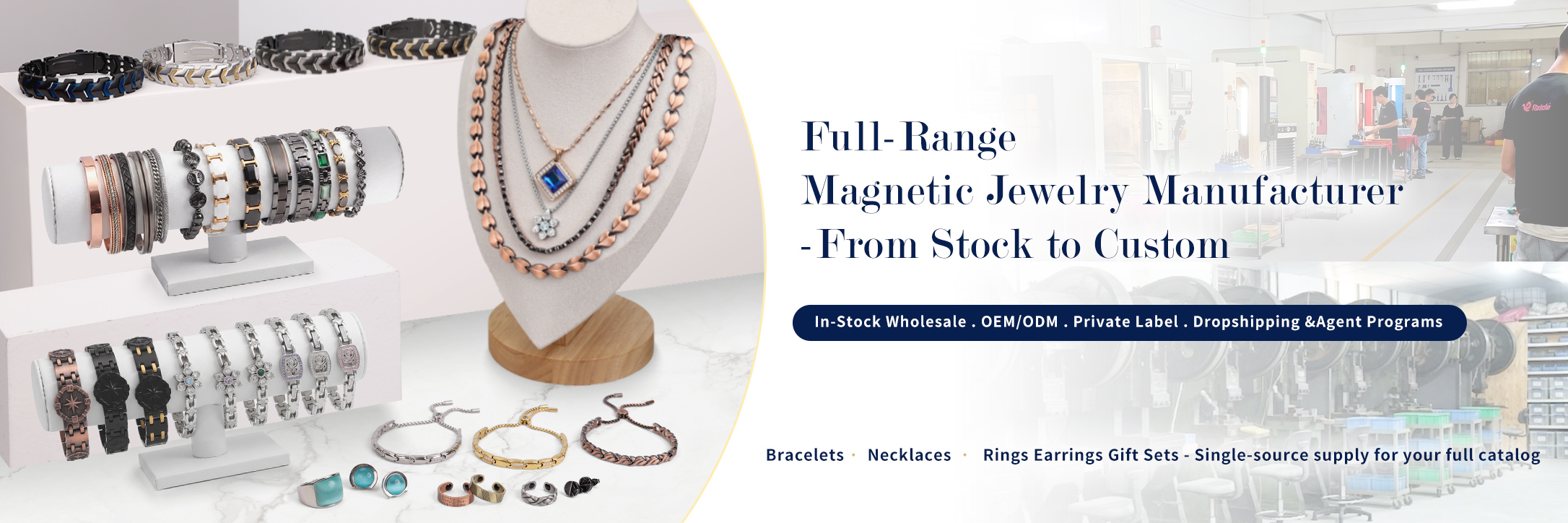 RainSo magnetic jewelry product range and manufacturing