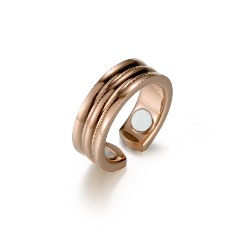 Rose Gold Polished Magnetic Ring 316L Stainless Steel image 2
