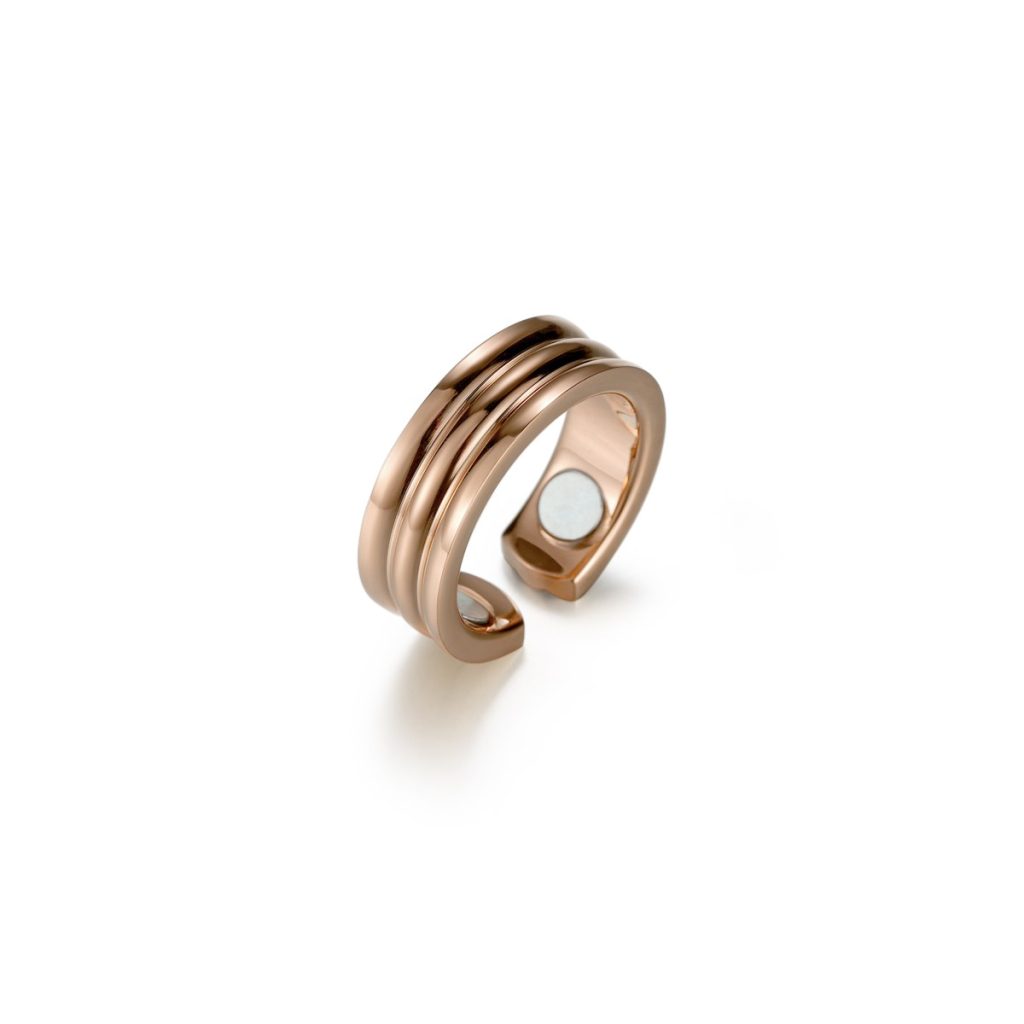 Rose Gold Polished Magnetic Ring 316L Stainless Steel image 3
