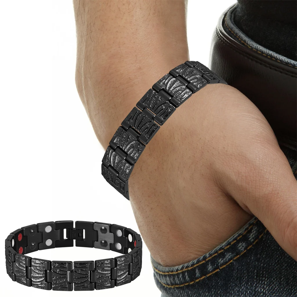 Four-in-One 316L Stainless Steel Bracelet - Polished Black image 4