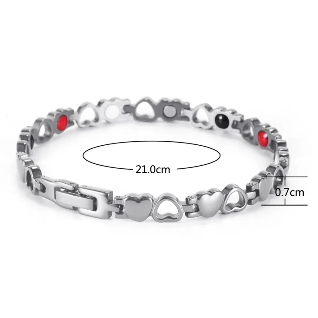 Four-in-One Heart 316L Stainless Steel Bracelet - Polished & Matte image 3