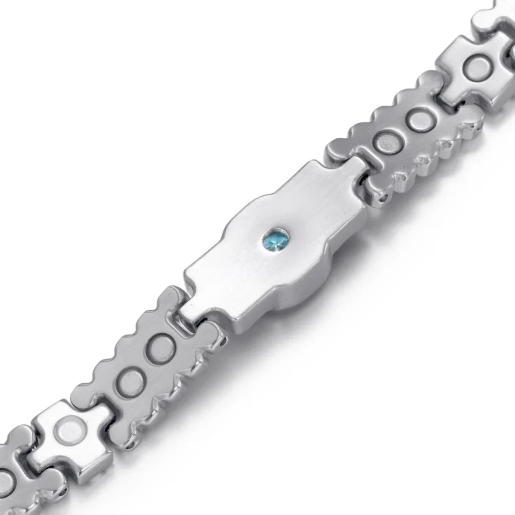 Caviar Collection CZ Full Magnetic 316L Stainless Steel Bracelet - Polished & Matte image 3