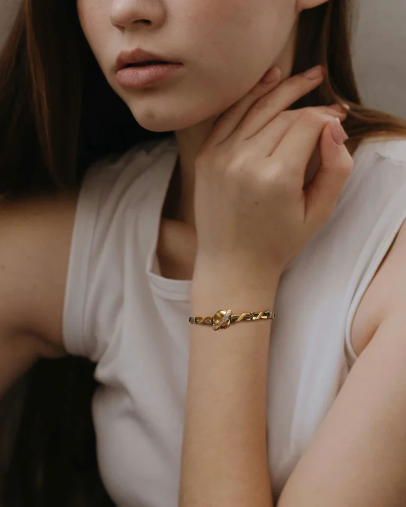 Planet Magnetic 316L Stainless Steel Bracelet - Gold-Tone & Multi-Color image 3
