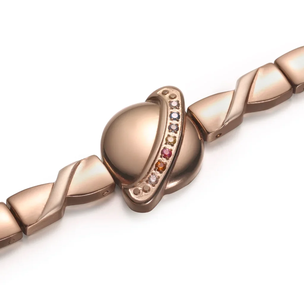 Planet Magnetic 316L Stainless Steel Bracelet - Rose Gold & Multi-Color image 2