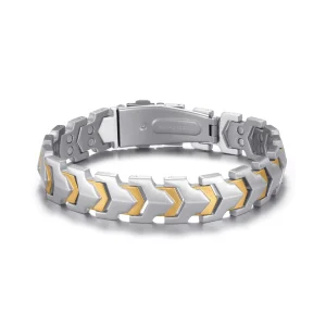 Arrow Butterfly Clasp Bracelet - double row magnetic
