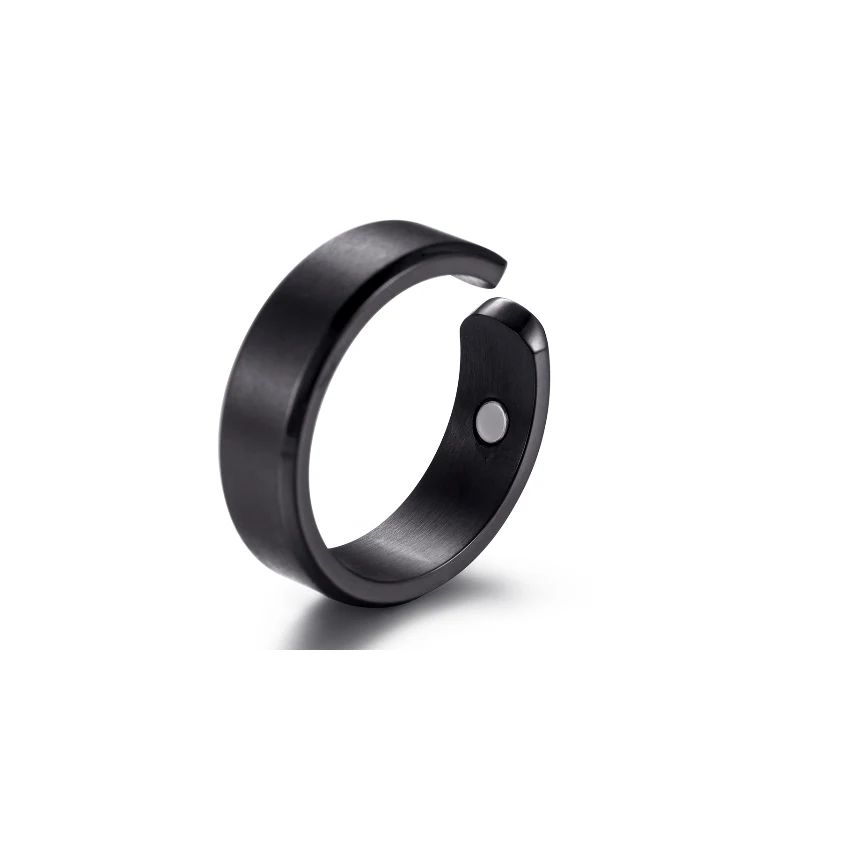 Magnetic Ring 316L Stainless Steel Black Matte - Rings