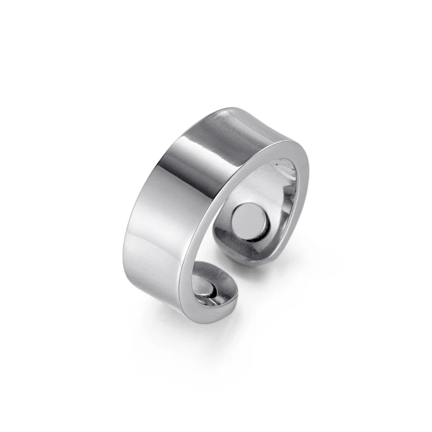 Gold-Tone 316L Stainless Steel Magnetic Ring