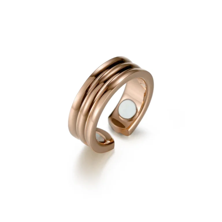 Rose Gold Polished Magnetic Ring 316L Stainless Steel