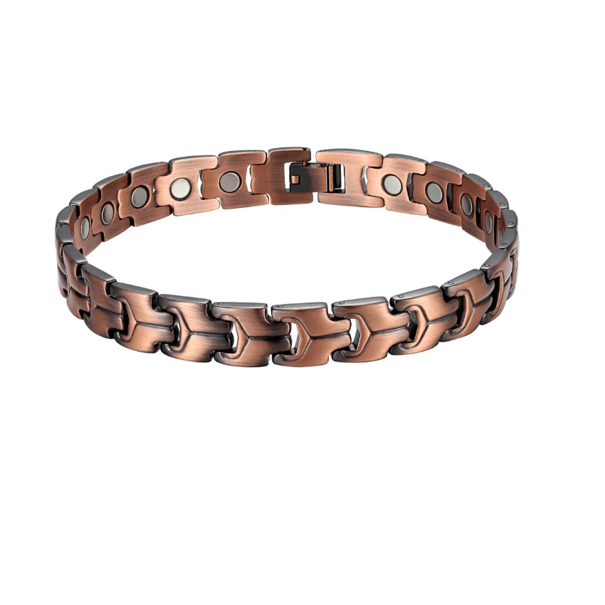 Magnetic Matte Copper Anklet with Jewelry Clasp