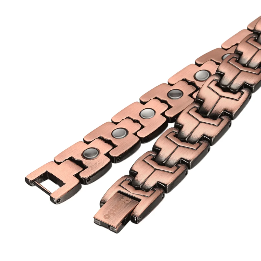 Magnetic Matte Copper Anklet with Jewelry Clasp image 2