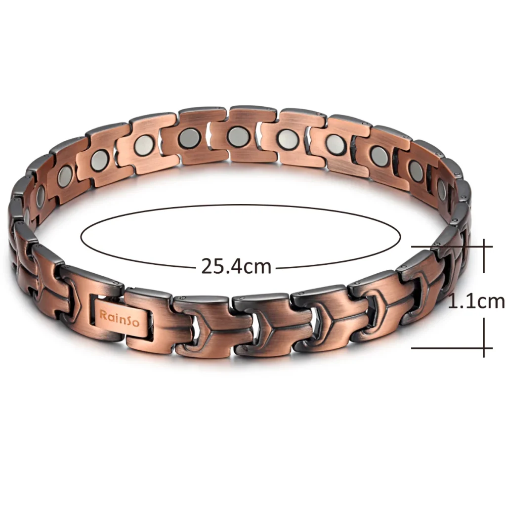 Magnetic Matte Copper Anklet with Jewelry Clasp image 3