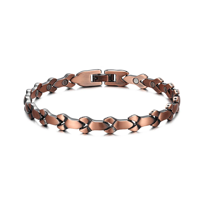Antique Copper Magnetic Bracelet - Matte Finish