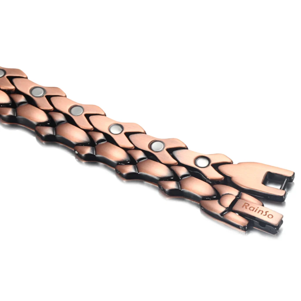 Antique Copper Magnetic Bracelet - Matte Finish image 2