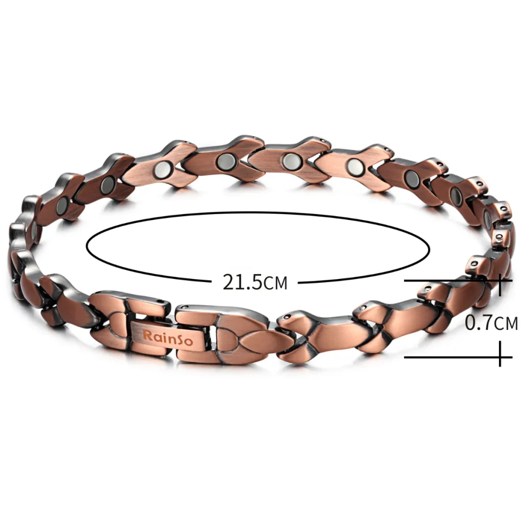 Antique Copper Magnetic Bracelet - Matte Finish image 3