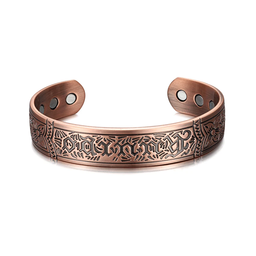 Magnetic Copper Bracelet Matte Finish - Copper Bracelets Wholesale
