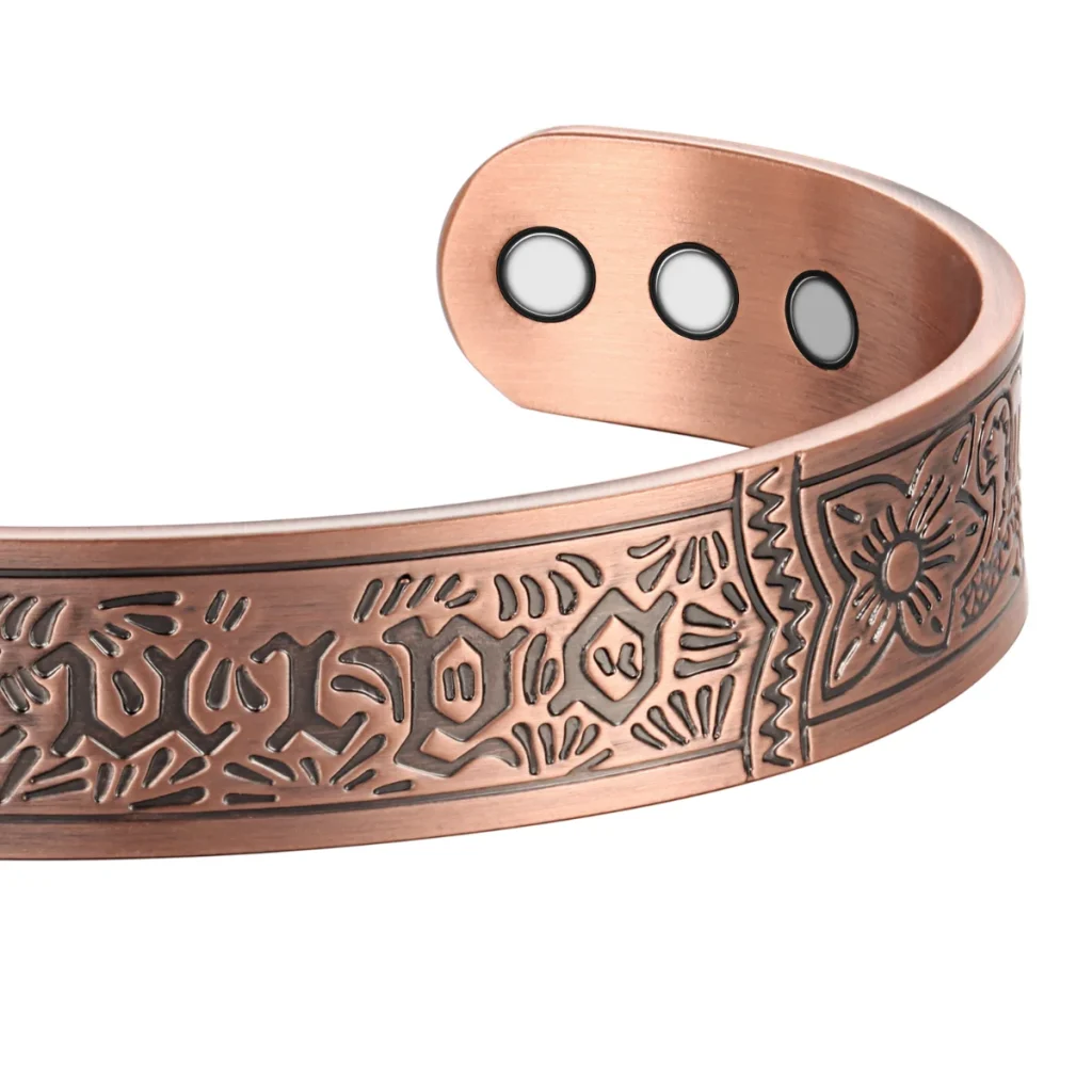 Antique Copper Matte Magnetic Bracelet - Copper Bracelets Wholesale image 2