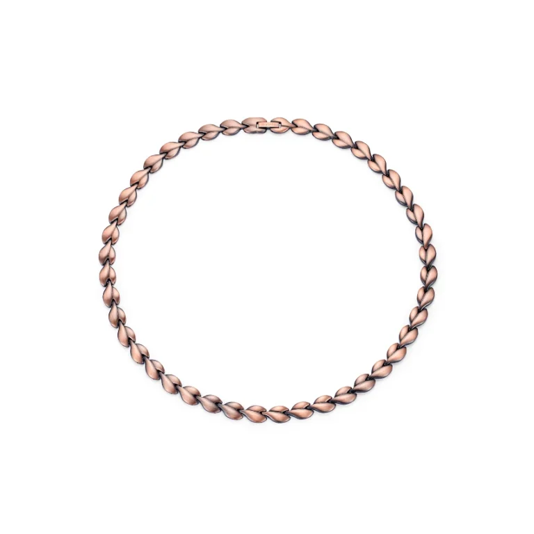 Magnetic Copper Leaf Necklace – Antique Copper Matte Unisex