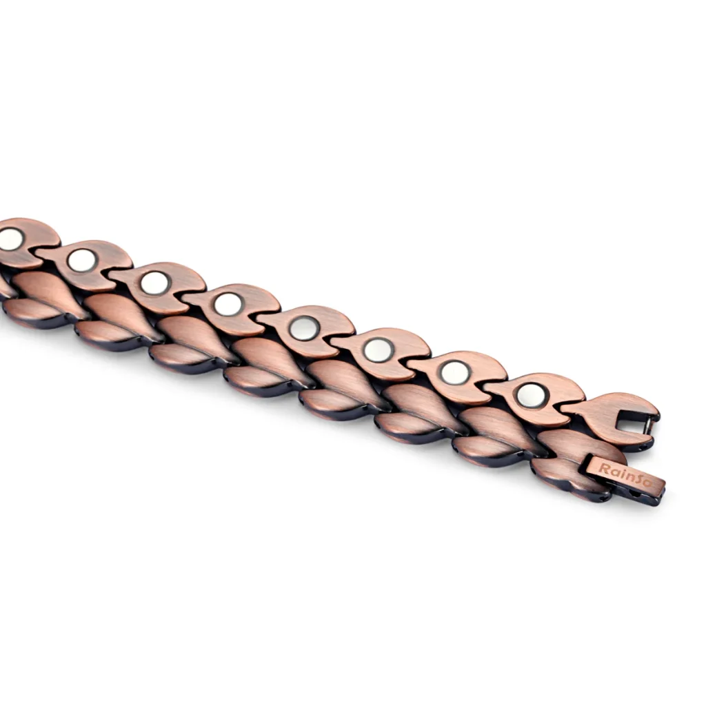 Magnetic Copper Leaf Necklace – Antique Copper Matte Unisex image 2