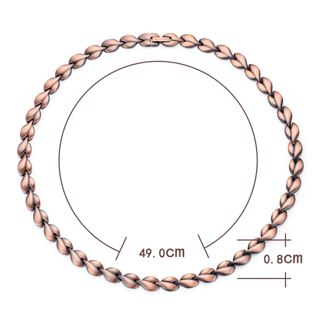 Magnetic Copper Leaf Necklace – Antique Copper Matte Unisex image 4