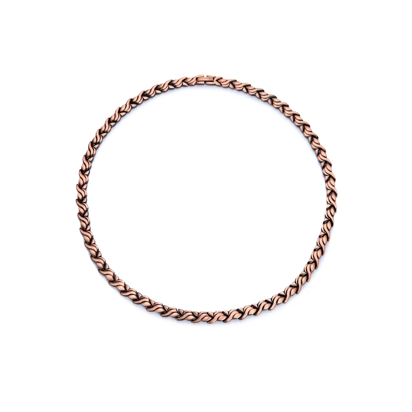 Magnetic Antique Copper Necklace – Matte Copper Necklace