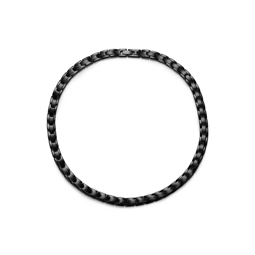Four-in-One Titanium Necklace - Polished & Matte Black
