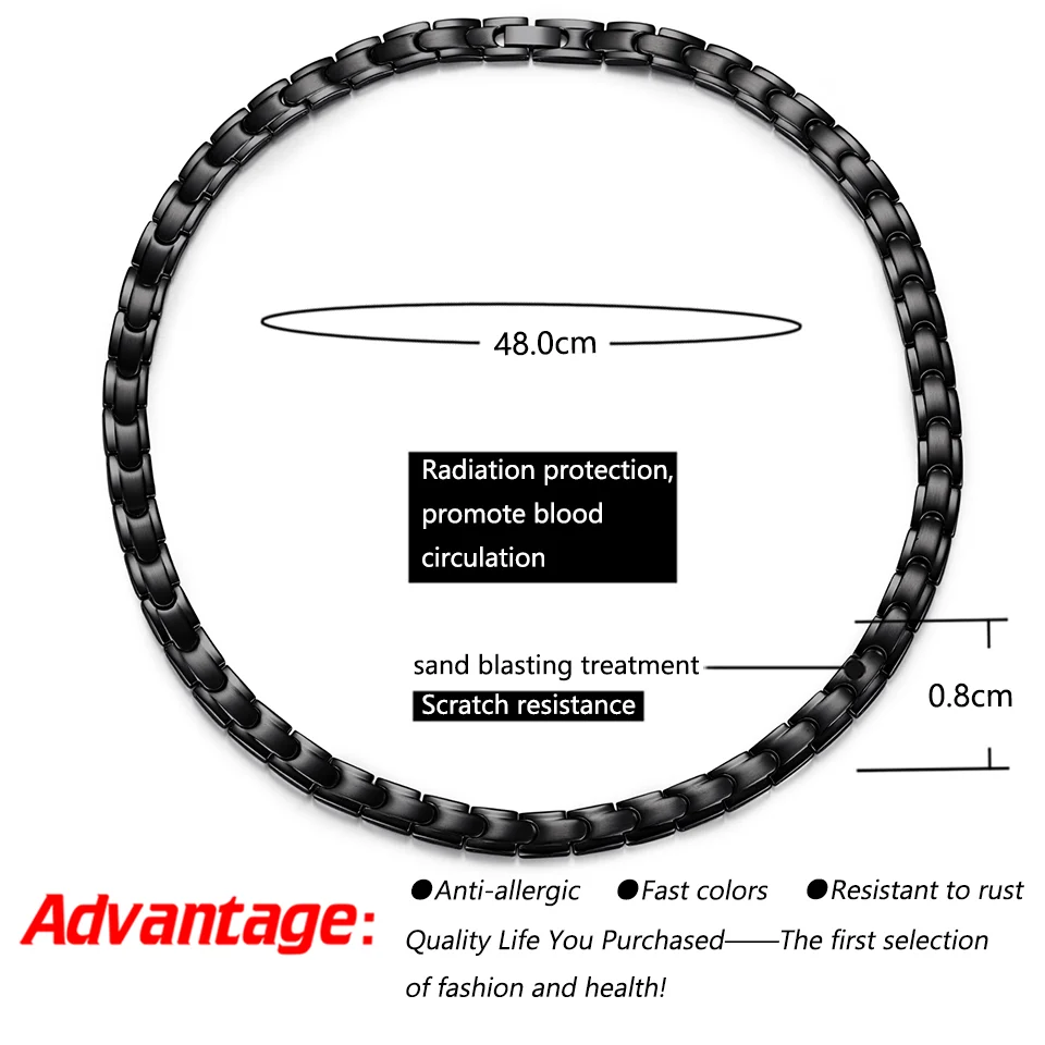 Four-in-One Titanium Necklace - Polished & Matte Black image 2