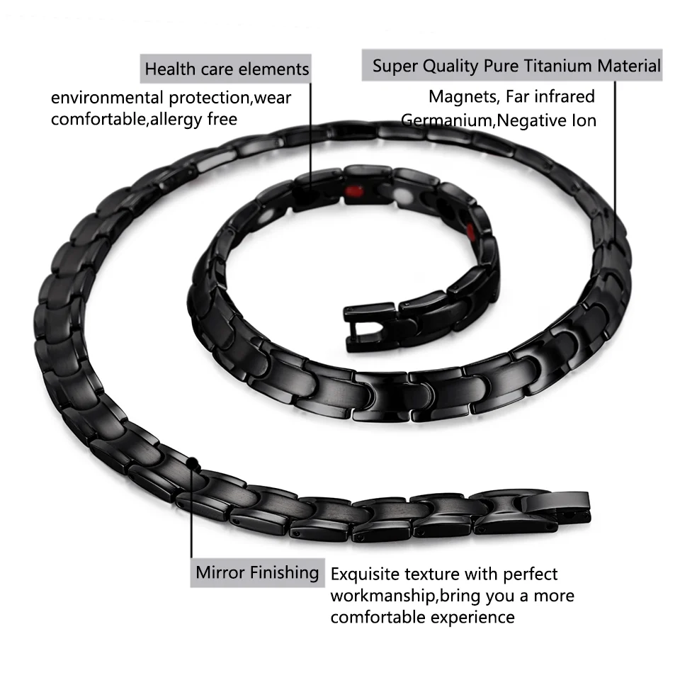Four-in-One Titanium Necklace - Polished & Matte Black image 3