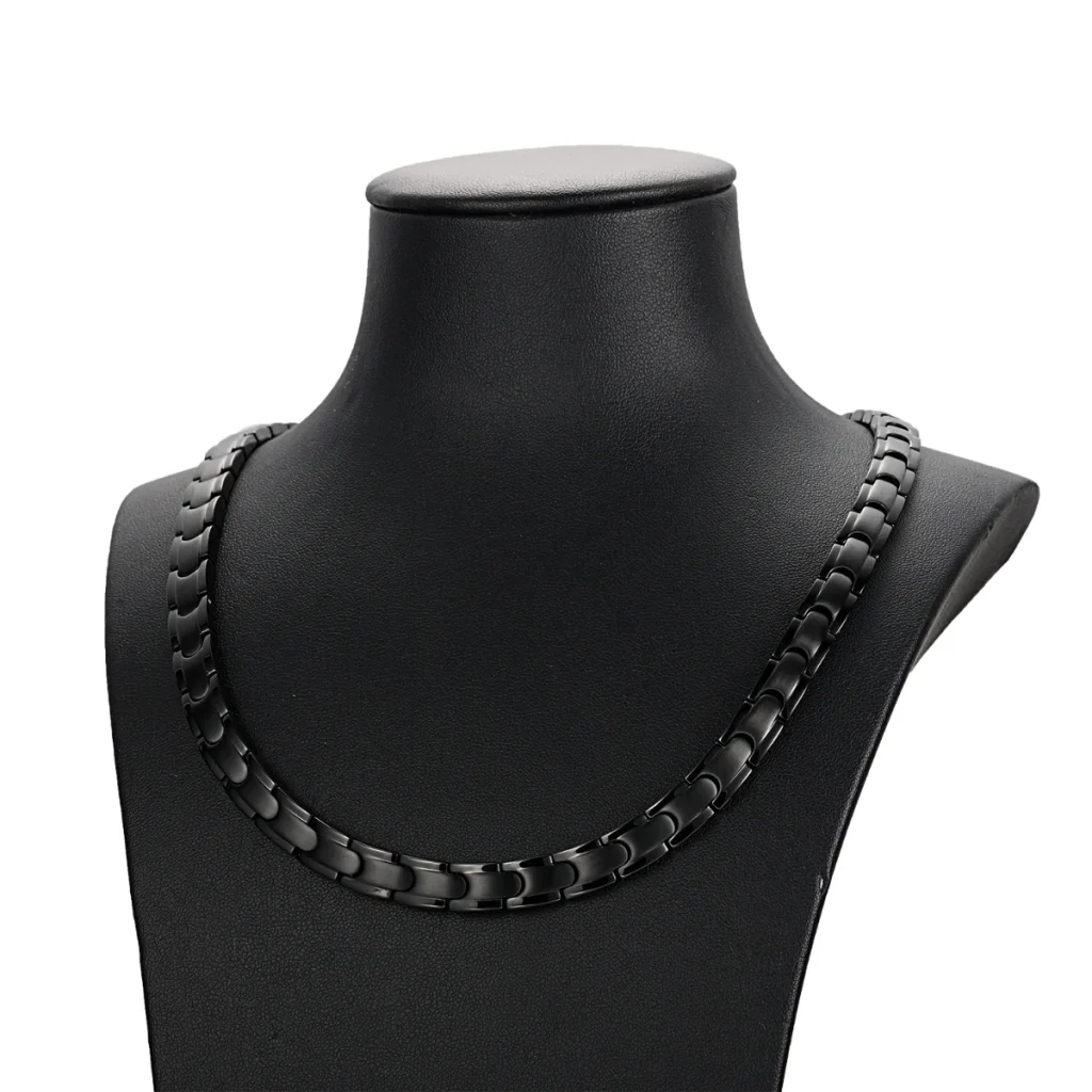 Four-in-One Titanium Necklace - Polished & Matte Black image 4
