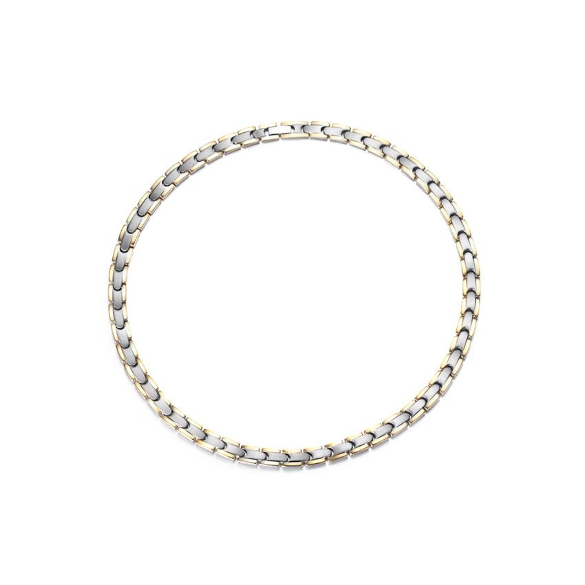 Four-in-One Titanium Necklace - Polished & Matte Two-Tone
