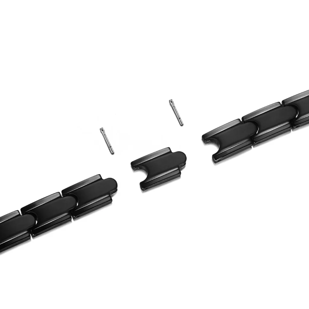 Titanium Magnetic Bracelet Women's Polished Black - Titanium Bracelets Wholesale image 2