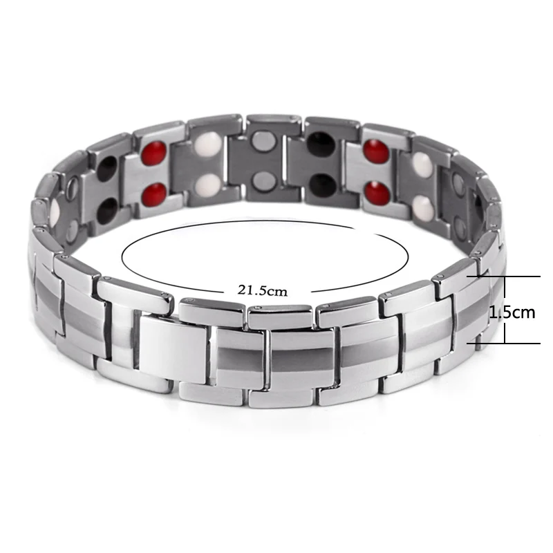 Titanium Bracelet with Jewelry Clasp - Polished & Matte Steel-Tone image 3