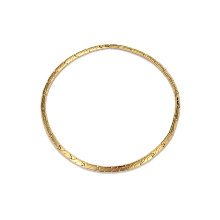 Magnetic Polished Gold-Tone Titanium Necklace