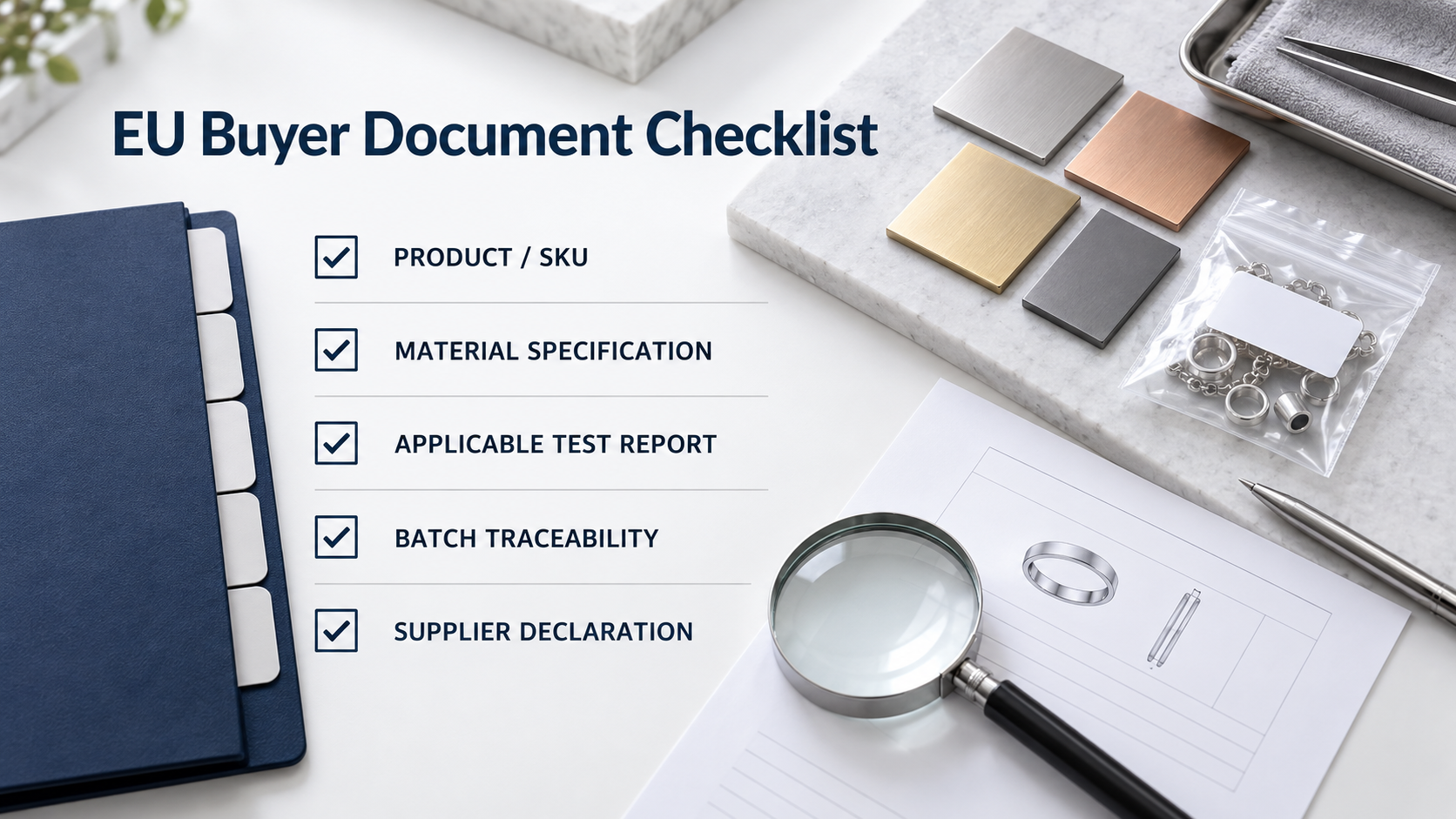 EU jewelry buyer REACH document verification checklist