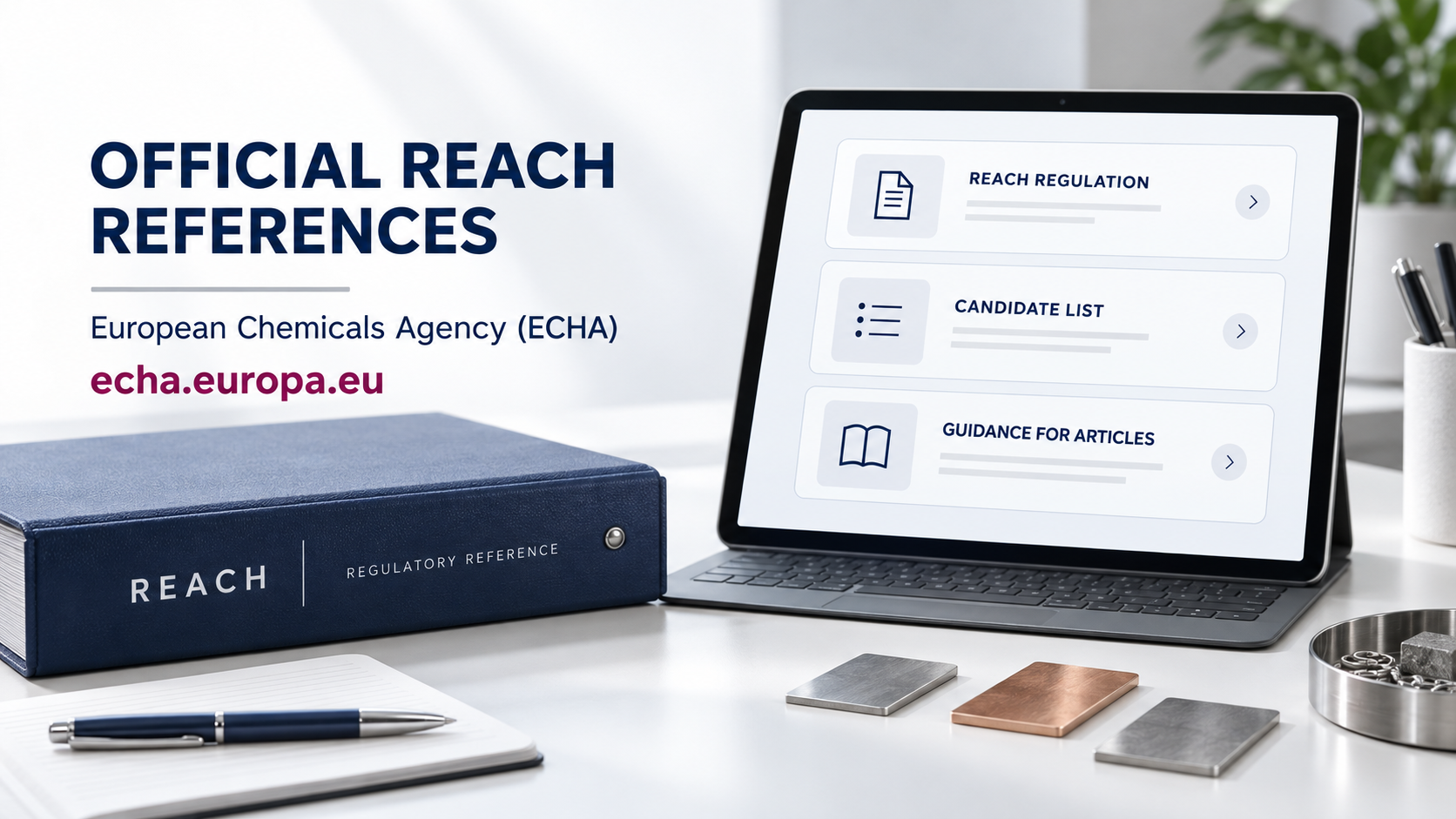 Official REACH and ECHA reference sources for EU jewelry compliance